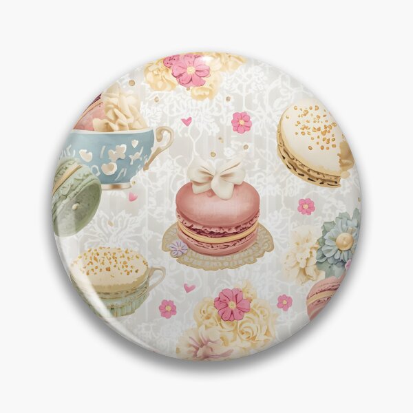 Item preview, Chic Pastel Macaron and Dessert Sweet Treats Pattern designed and sold by MoonlitDoodles1.