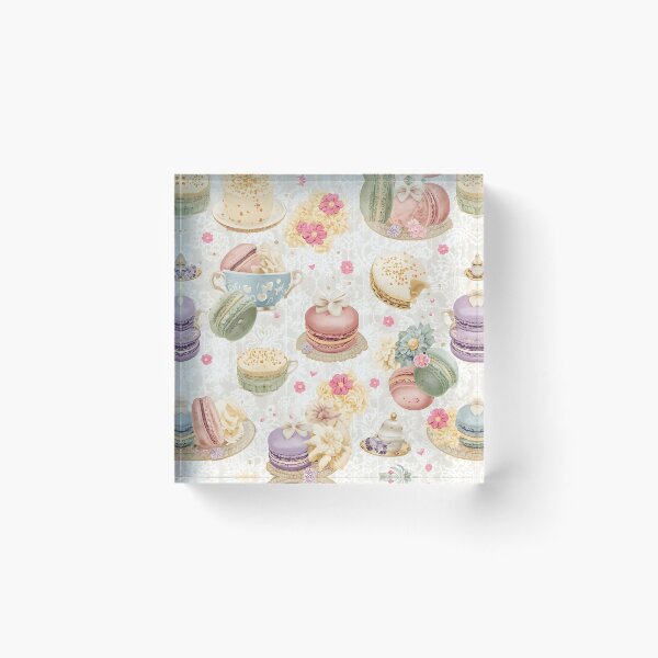 Item preview, Chic Pastel Macaron and Dessert Sweet Treats Pattern designed and sold by MoonlitDoodles1.