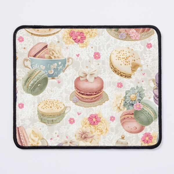 Item preview, Chic Pastel Macaron and Dessert Sweet Treats Pattern designed and sold by MoonlitDoodles1.