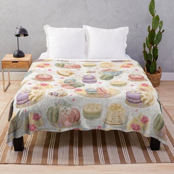 Item preview, Chic Pastel Macaron and Dessert Sweet Treats Pattern designed and sold by MoonlitDoodles1.