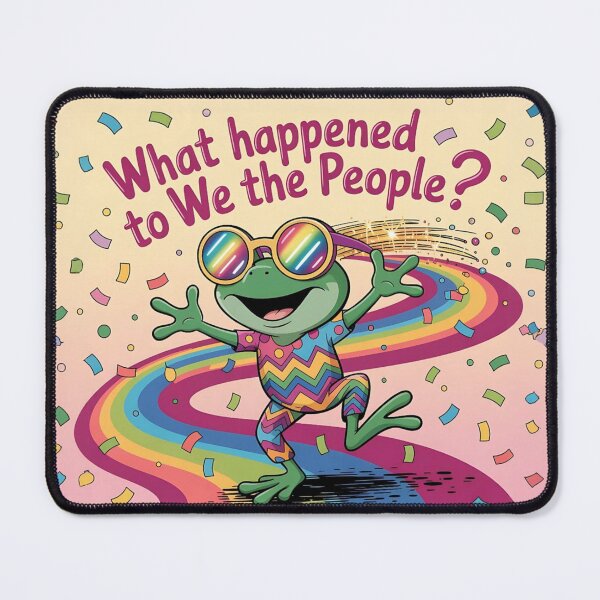 Item preview, Funny Protest Frog – “What Happened to We the People” Political Satire Design designed and sold by The People’s Punchline.