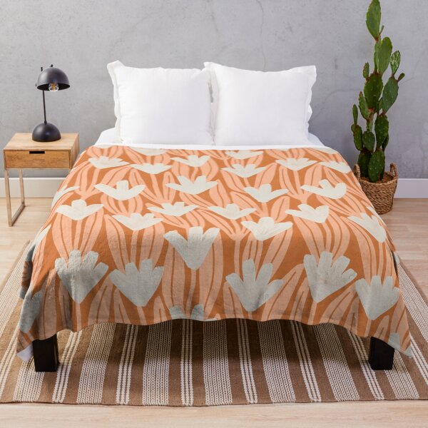 Item preview, Brushstroke rustic magnolia flowers - Burnt orange designed and sold by Illustrated by Nat.