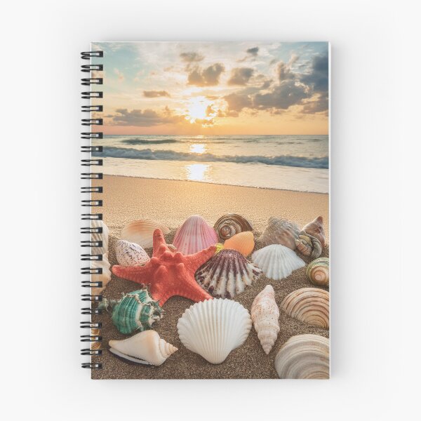 Item preview, Vibrant seashells on a beach at sunrise, showcasing nature’s beauty designed and sold by homydesign.