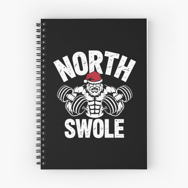 Item preview, North Swole Funny Christmas Gym Santa Lifting Weights designed and sold by Eh Plus Designs.