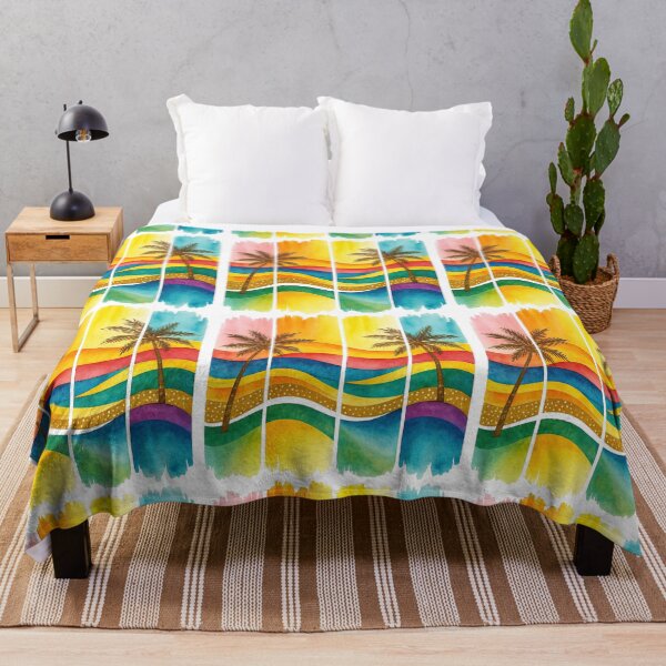 Item preview, Tropical Palm Trees Sunset Abstract Art designed and sold by ArtfulWeave.