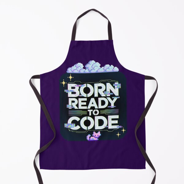 Item preview, Born Ready to Code – Pixel Cat Glitch Tech Design designed and sold by DreamVibeShirt.