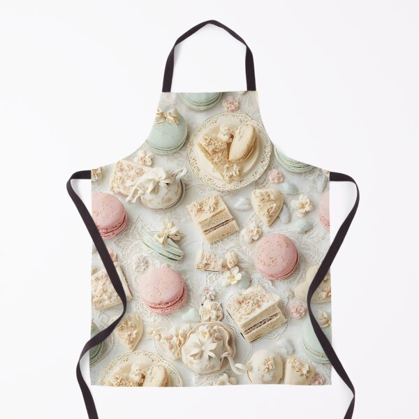 Item preview, Delicate Pastel Macaron and Porcelain Sweets White Lace Pattern designed and sold by MoonlitDoodles1.