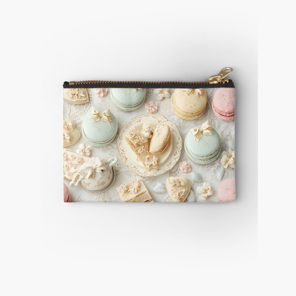 Item preview, Delicate Pastel Macaron and Porcelain Sweets White Lace Pattern designed and sold by MoonlitDoodles1.