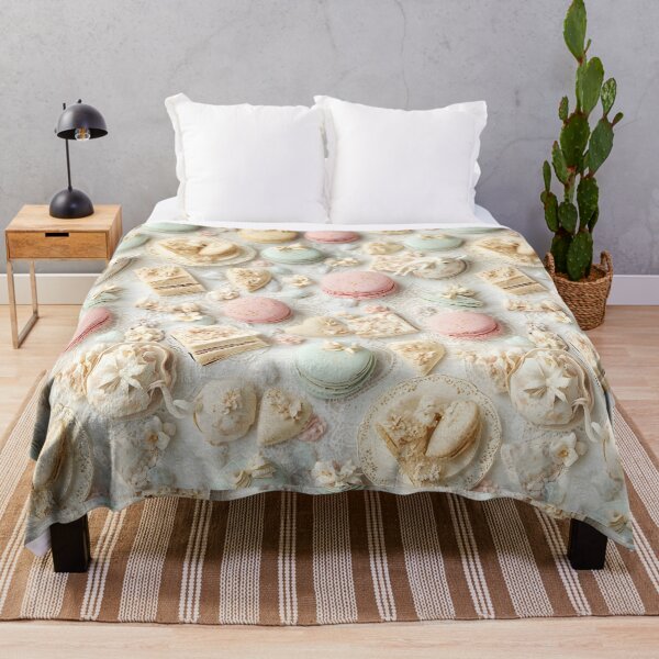 Item preview, Delicate Pastel Macaron and Porcelain Sweets White Lace Pattern designed and sold by MoonlitDoodles1.