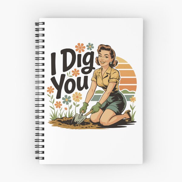 Item preview, I Dig You Gardening Pun Pin Up Girl designed and sold by MadCatPrints.