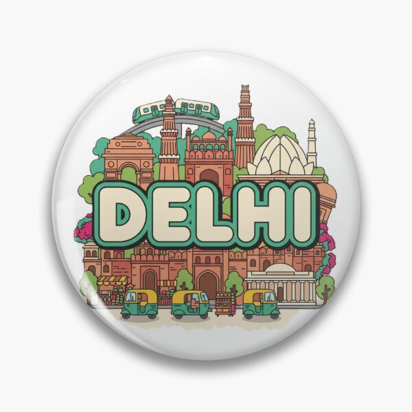 Item preview, DELHI Chibi City Poster • Kawaii India Architecture designed and sold by stg-reigns.