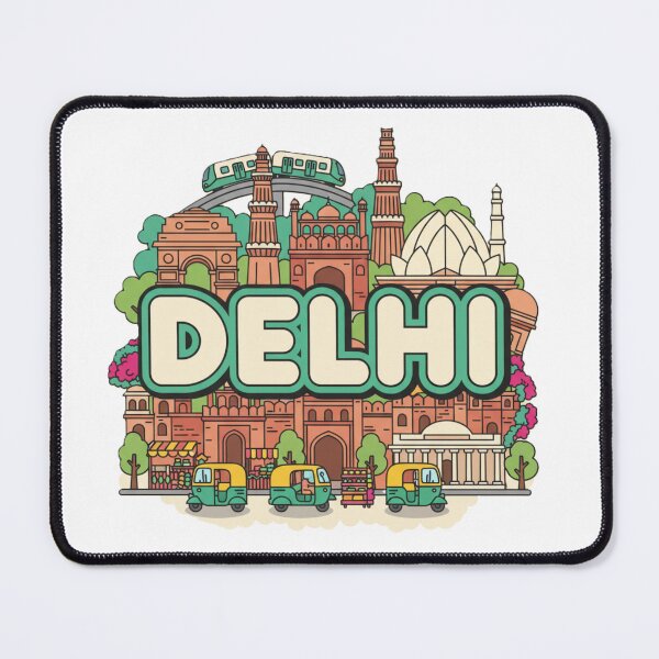 Item preview, DELHI Chibi City Poster • Kawaii India Architecture designed and sold by stg-reigns.