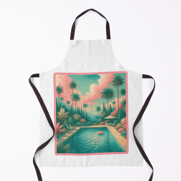 Item preview, Tropical Poolside Paradise Illustration designed and sold by ArtfulWeave.