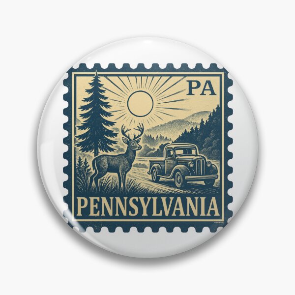 Item preview, Pennsylvania Vintage Stamp Design designed and sold by Automotive Art by Greg.