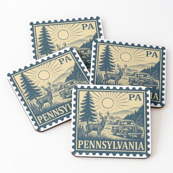 Item preview, Pennsylvania Vintage Stamp Design designed and sold by Automotive Art by Greg.