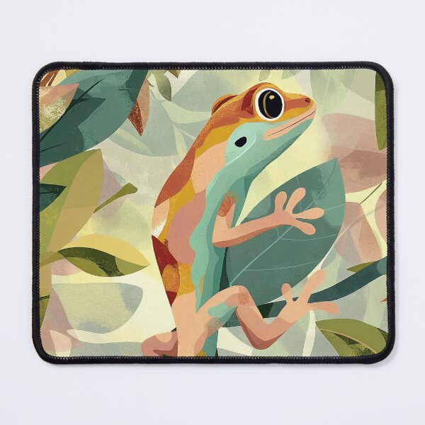 Item preview, Pastel Gecko – Gentle Jungle Nursery Wall Art Print designed and sold by WabiSabiSjak.