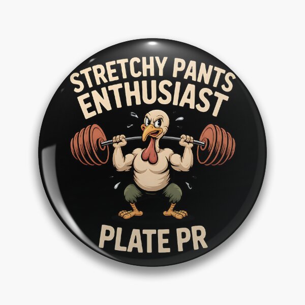 Item preview, Stretchy Pants Enthusiast  - Plate PR (Thanksgiving Gym Humor) designed and sold by pkk72.