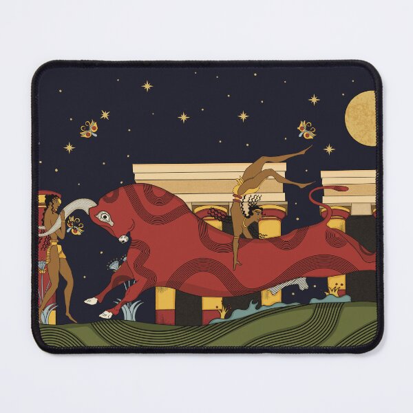 Item preview, Bull-Leaping fresco/ Minoan Culture Illustration designed and sold by Ancient-Tales.