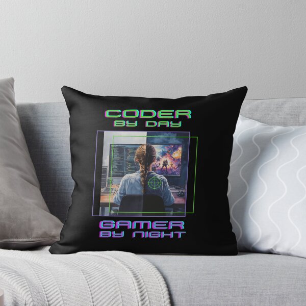 Item preview, Coder by day gamer by night woman  designed and sold by FatBirdie.