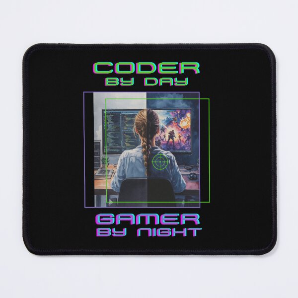 Item preview, Coder by day gamer by night woman  designed and sold by FatBirdie.