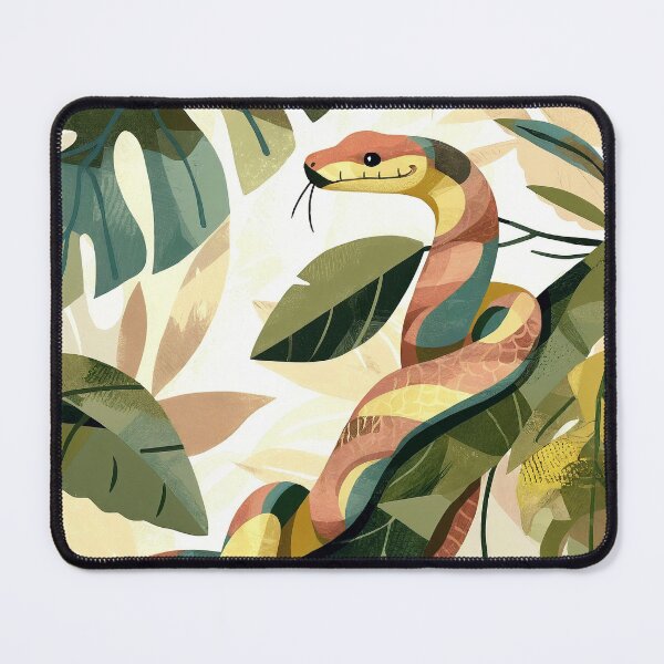 Item preview, Soft Jungle Snake – Calm Nursery Wall Art Print designed and sold by WabiSabiSjak.