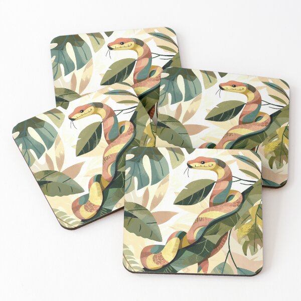 Item preview, Soft Jungle Snake – Calm Nursery Wall Art Print designed and sold by WabiSabiSjak.