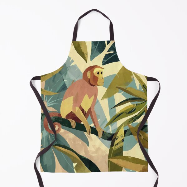 Item preview, Monkey in the Jungle – Soft Nursery Art designed and sold by WabiSabiSjak.