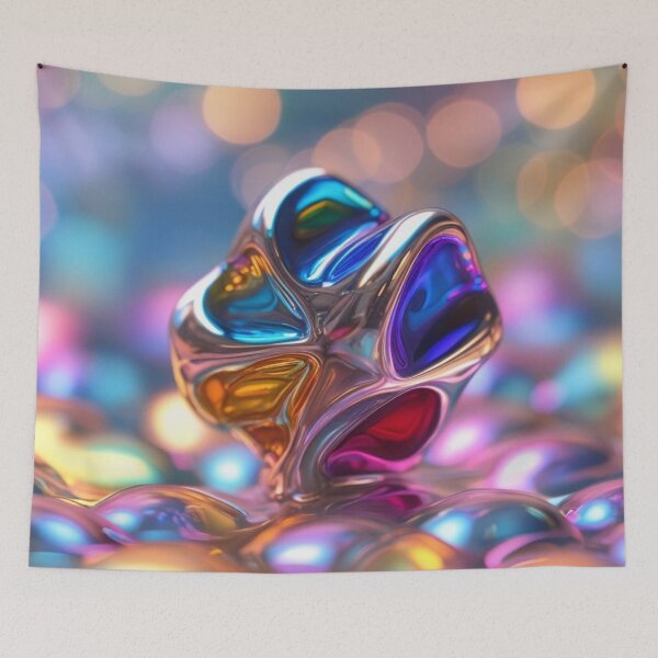 Item preview, Radiant Chrome Sphere – Vibrant Abstract designed and sold by Harmonic_Layers.