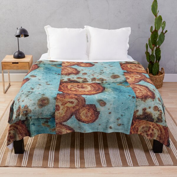 Item preview, Rustic Patina Abstract - Turquoise Blue and Orange Rust Texture designed and sold by SergioMiklos.