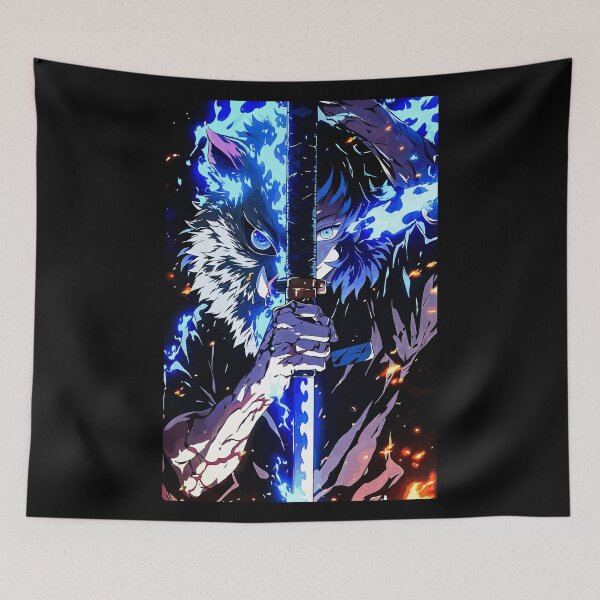 Item preview, Dual Instinct – Inosuke Inspired Split Portrait with Boar Mask and Blade designed and sold by T-Chou.