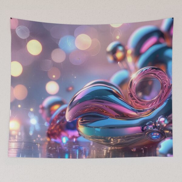Item preview, Liquid Radiance – Chrome Abstract Elegance designed and sold by Harmonic_Layers.