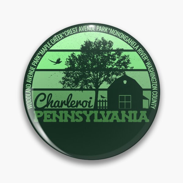 Artikelvorschau, Charleroi Pennsylvania Sunset Retro Vintage Lokalstolz Logo entworfen und verkauft von CRHPOD20.