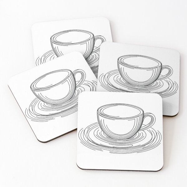 Item preview, "Minimal Line Art Coffee Cup – Abstract Monoline Illustration" designed and sold by Dogandesighn.