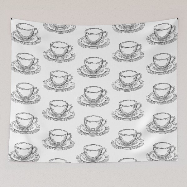 Item preview, "Minimal Line Art Coffee Cup – Abstract Monoline Illustration" designed and sold by Dogandesighn.