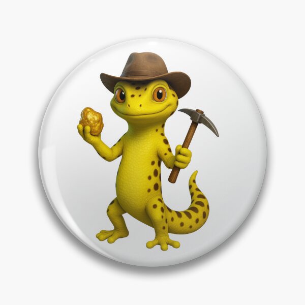 Item preview, Neon Australian Gold Miner Gecko designed and sold by MK-WOOD.