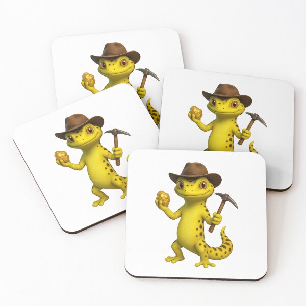 Item preview, Neon Australian Gold Miner Gecko designed and sold by MK-WOOD.