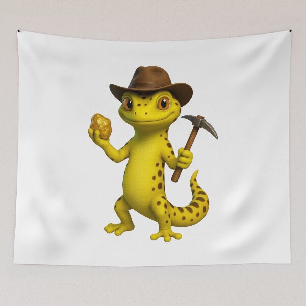 Item preview, Neon Australian Gold Miner Gecko designed and sold by MK-WOOD.