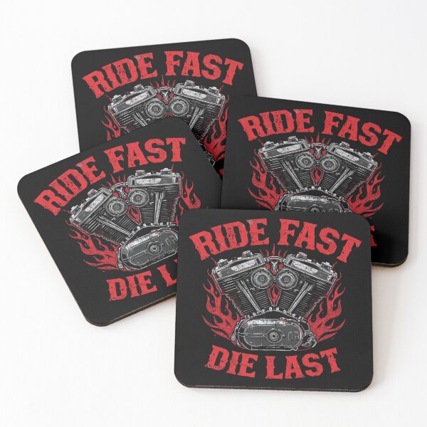 Item preview, Ride Fast Die Last – Engine Power Biker Design designed and sold by MotoRebel.
