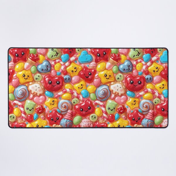 Item preview, Vibrant Kawaii Candy and Sweet Treats Happy Faces Pattern designed and sold by MoonlitDoodles1.