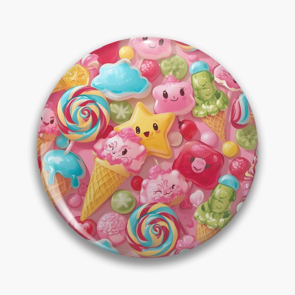 Item preview, Pink Delight Kawaii Candyland Sweet Treats Fun Pattern designed and sold by MoonlitDoodles1.