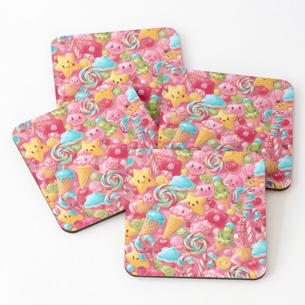 Item preview, Pink Delight Kawaii Candyland Sweet Treats Fun Pattern designed and sold by MoonlitDoodles1.