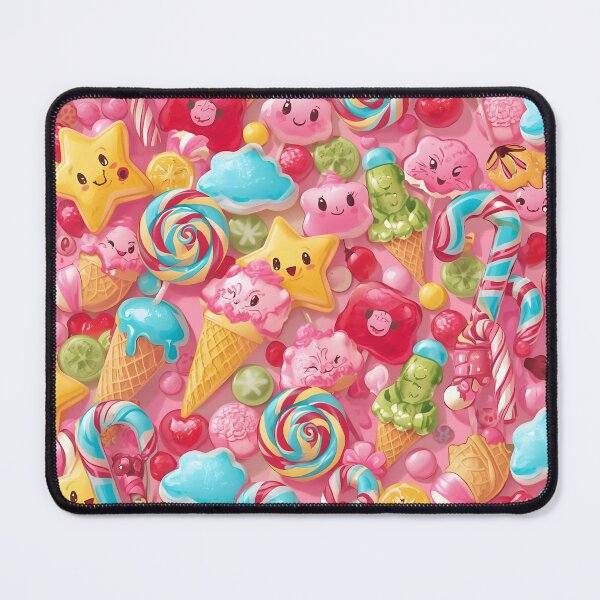 Item preview, Pink Delight Kawaii Candyland Sweet Treats Fun Pattern designed and sold by MoonlitDoodles1.