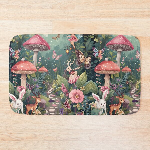Item preview, Vibrant Fairytale Forest Path with Fluttering Fairies and Creatures designed and sold by MoonlitDoodles1.