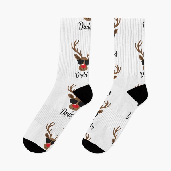 Item preview, Funny Reindeer Illustration – Daddy Holiday Design with Sunglasses and Red Nose designed and sold by PixelVibe782.