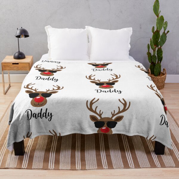 Item preview, Funny Reindeer Illustration – Daddy Holiday Design with Sunglasses and Red Nose designed and sold by PixelVibe782.