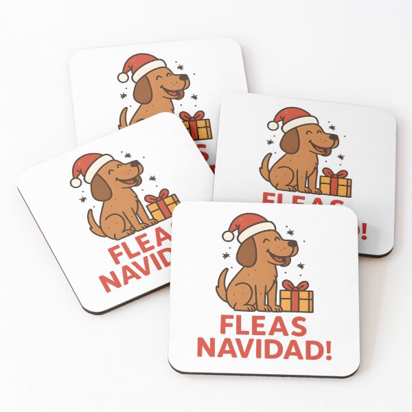 Item preview, Pulgas Navidad – Divertido diseño navideño con juego de palabras sobre perros designed and sold by SVALANART.