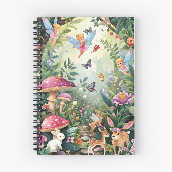 Item preview, Luminous Enchanted Glade with Fairies, Deer, and Pink Toadstools designed and sold by MoonlitDoodles1.