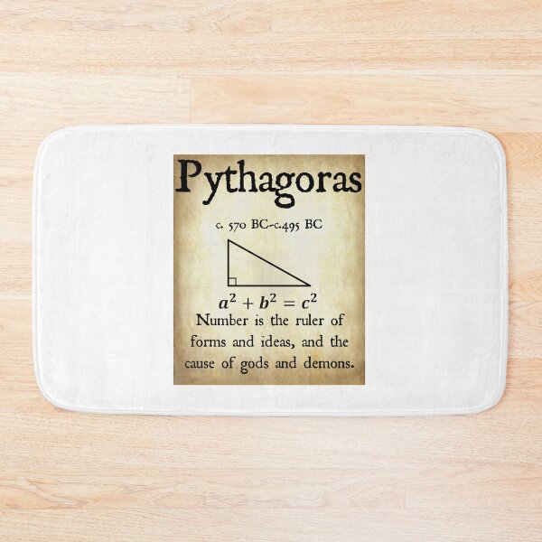 Item preview, Nerdy Vintage Pythagoras Quote Number is the Ruler Math Science Teacher Black Text Parchment designed and sold by MathWare MathClips.