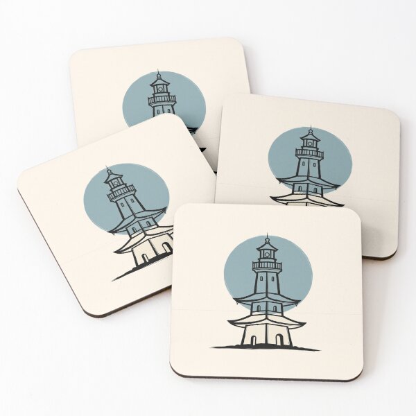 Item preview, Zen Lighthouse Silhouette Illustration designed and sold by Le Grand Requin.