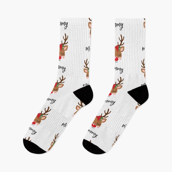 Item preview, Cute Reindeer Illustration – Mommy Holiday Design with Red Bow and Antlers designed and sold by PixelVibe782.